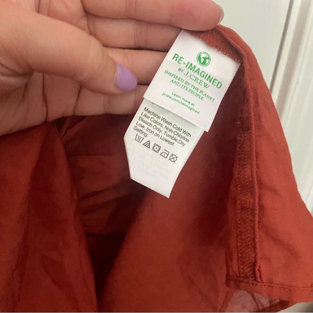 J. Crew Rust Button-Down Coverup - image 6